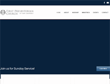 Tablet Screenshot of firstpresbyterianchurchsl.org